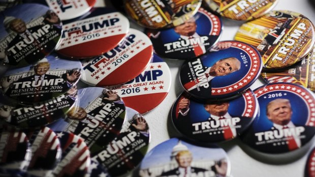 Trump 2016 campaign badges.
