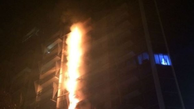 Fire raced up Dockland's Lacrosse tower in 2014 in just 15 minutes, as flammable aluminium cladding caught alight. 
