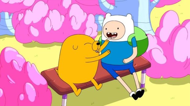 Surrealists: Jake and Finn play in the dreamlike world of <i>Adventure Time</i>.