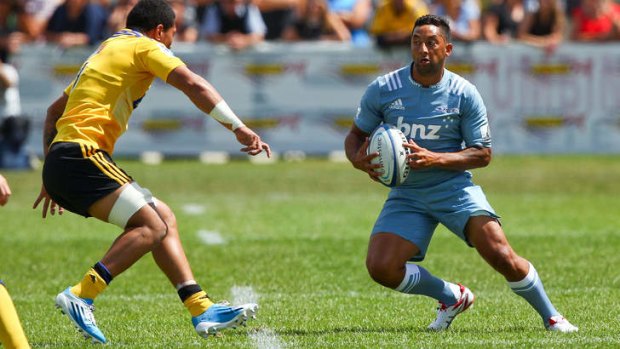 Fast learner: Benji Marshall says he has rapidly gained confidence since his move to rugby and impressed in his first game for the Blues, against the Hurricanes at the weekend.