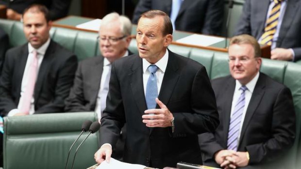 Prime Minister Tony Abbott delivers a speech on deregulation.