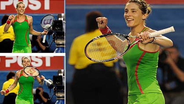 Andrea Petkovic ... says she's superstitious, so will keep dancing after a win.