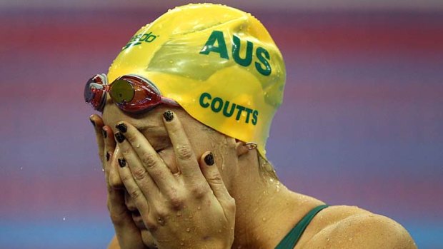 A nervous start: Australian swimmer Alicia Coutts felt overwhelmed by the world championships after her first event yesterday.