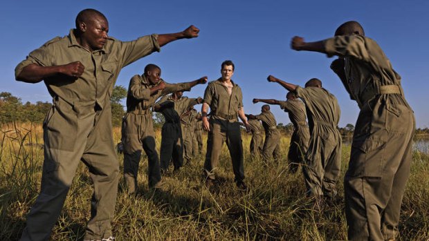 Eco warriors … Damien Mander puts International Anti-Poaching Foundation rangers through training at his group's Victoria Falls base in Zimbabwe.