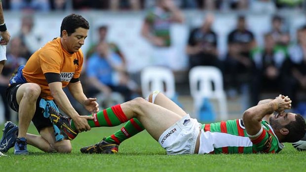 Crunch time ... Greg Inglis's ankle injury required surgery.