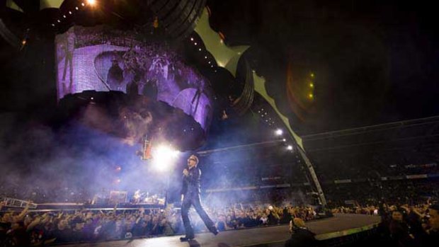 U2 play Mount Smart Stadium in Auckland last week.