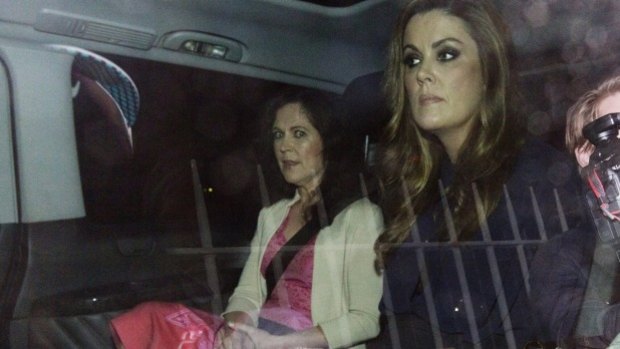 Peta Credlin and Annabel Crabb arriving at the Australian Women's Weekly's Woman of the Future event this week.