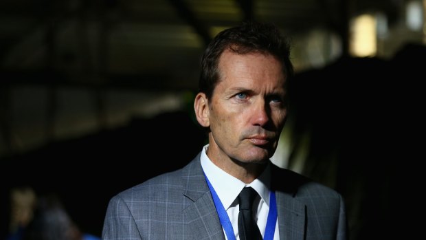 Stepped down: former Brisbane Roar coach Mike Mulvey before Friday's loss to Melbourne Victory.