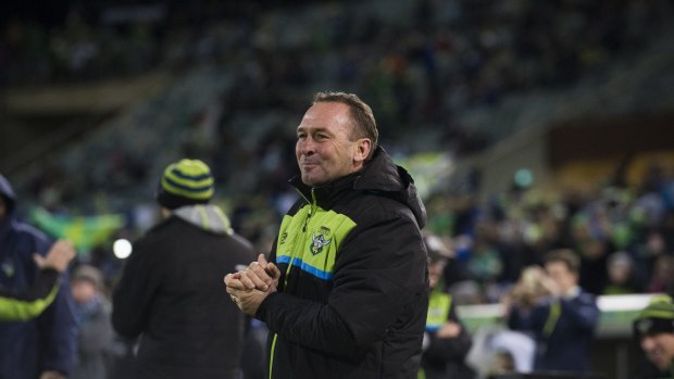 Raiders' coach Ricky Stuart..