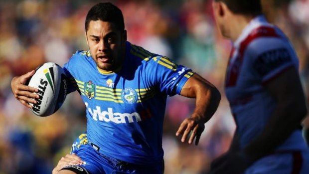 Jarryd Hayne bedazzled the Dragons at Parramatta on Saturday.