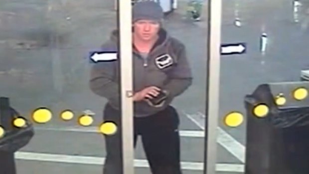 Adrian Ernest Bayley caught on CCTV at a Sunbury petrol station after disposing of Jill Meagher.