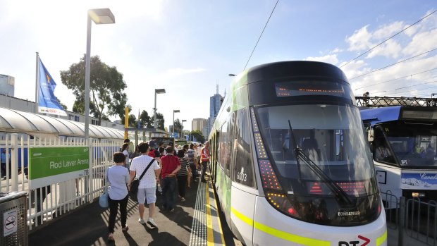 People made more than 308,000 tram trips to the Australian Open tennis last year.