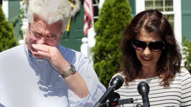 James Foley's parents, John and Diane, after speaking with US President Barack Obama.