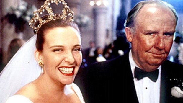 Muriel (Toni Collette) with her father (Bill Hunter) in P.J. Hogan's smash 1994 hit <i>Muriel's Wedding</i>.