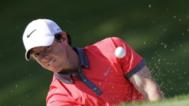 Focused: Rory McIlroy has fired a 63.