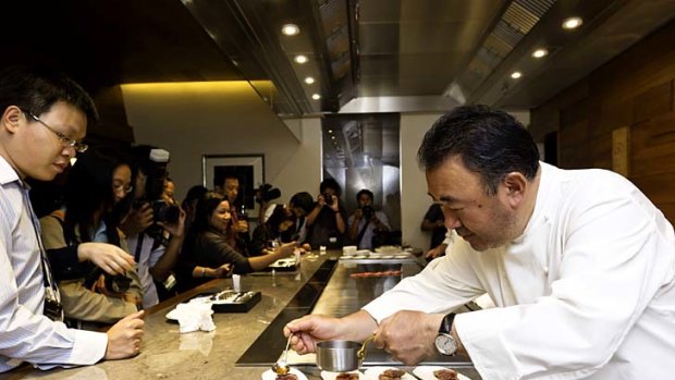 "Their passion for eating is incredible. It's a national sport" ... Tetsuya Wakuda at Waku Ghin.