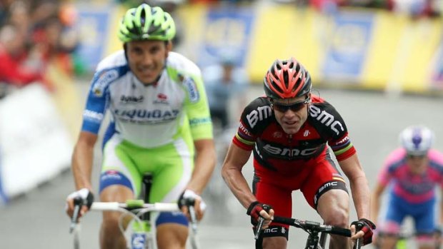 Inspired ... Cadel Evans and Ivan Basso, left, were both mentored by Aldo Sassi.