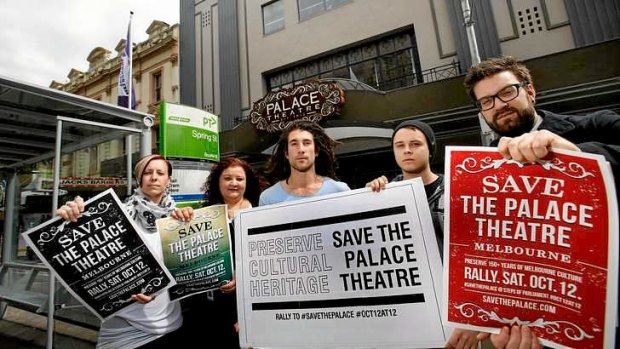 Tania Wilson, Rebecca Leslie, Michael Raymond, Richard Stevens and Alistair Cooke have organised a Save the Palace Theatre rally.