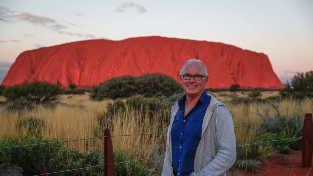 Michael, pictured while on assignment at Uluru last year.