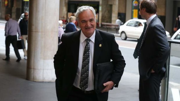 Former Water Minister Phillip Costa arrives at ICAC on Tuesday.