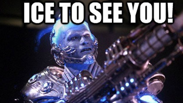 Another icy criminal Mr Freeze, played by Arnold Schwarzenegger in Batman and Robin.