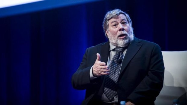 Apple co-founder, Steve Wozniak, speaks at the World Business Forum.