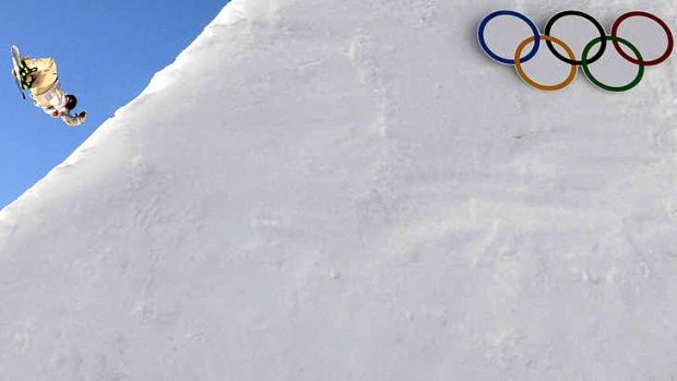 Gold: Sage Kotsenburg of the US competes in the Men's Snowboard Slopestyle event.