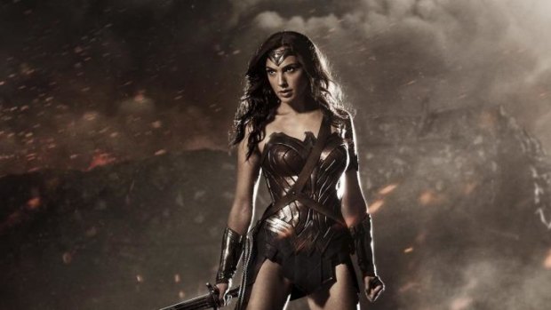 Gal Gadot as Wonder Woman for the film <i>Batman vs Superman: Dawn of Justice</i>.