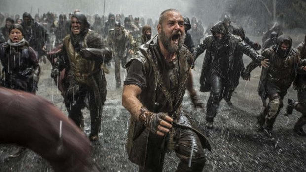 Russell Crowe as Noah in Darren Aronofsky's movie of the same name.