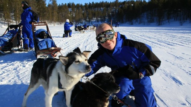 Perth adventurer James Chesters drove a team of huskies across the Arctic Circle in Norway. 