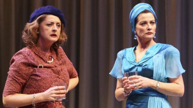 This Hollywood strife: Jeanette Cronin as Bette Davis and Kate Raison as Joan Crawford in Dark Voyager.