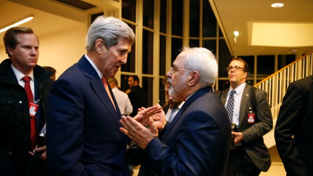 US Secretary of State John Kerry talks and Iranian Foreign Minister Mohammad Javad Zarif worked hard in face-to-face negotiations to conclude the nuclear agreement.