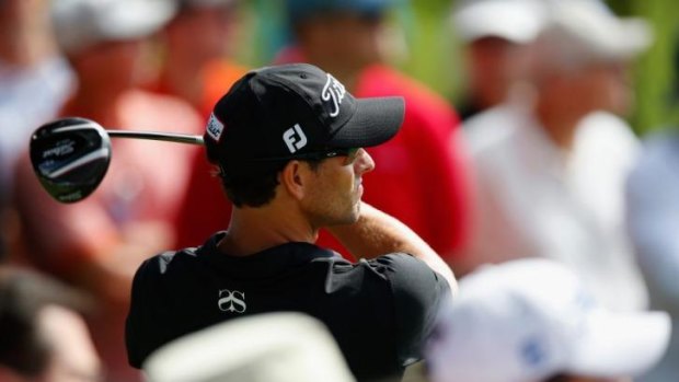A tale of two nines: Adam Scott sits five shots off the early pace.