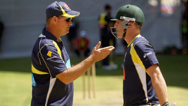 "Mickey was very, very insecure and that came across in a lot of our selections and our players, to be perfectly honest": Brad Haddin, right on former Australian coach Micky Arthur, left.