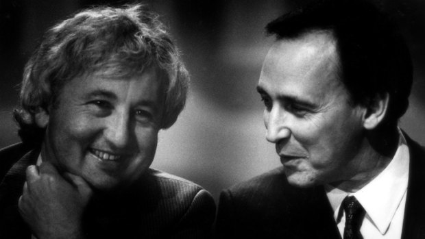 Final fanfare: Bill Kelty and Paul Keating in 1996.