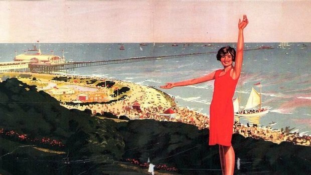 Vintage Southend-On-Sea travel poster.