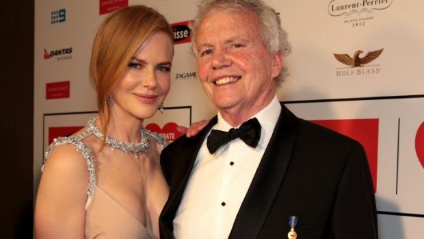 Nicole Kidman and her father Antony at the Celebrate Life gala in Melbourne earlier this year.