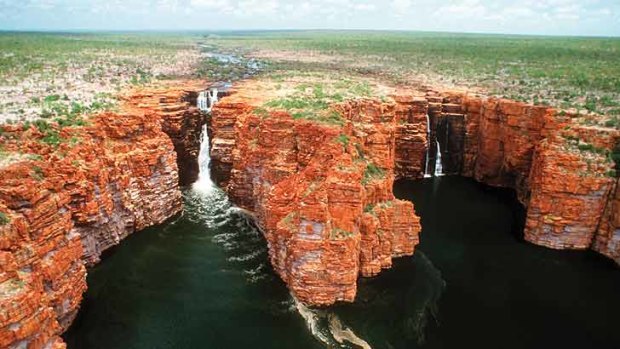 King George Falls on the northern Kimberley Coast.