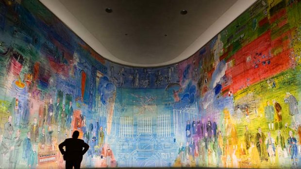 Magnificent mural ... Raoul Dufy's huge The Electricity Fairy in the Musee d'Art Moderne in the 16th district.