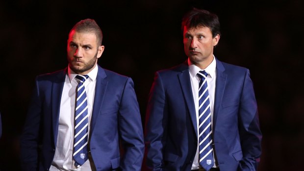 Likely Origin call up: Robbie Farah and Blues Coach Laurie Daley. 