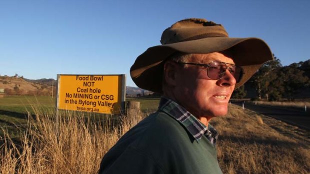 Third-generation farmer Peter Grieve, whose farm is in the Bylong Valley, says he is not against coalmining but he doesn't believe it should be carried out on the country's best farmland.