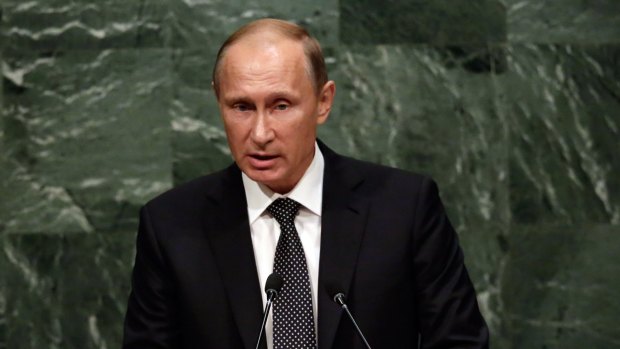 Backs Syria's President Assad as an ally in the fight against Islamic State ...  Russia's President Vladimir Putin addresses the United Nations General Assembly.