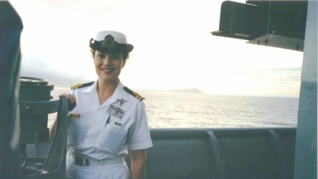 Tamara Harding, while serving in the navy