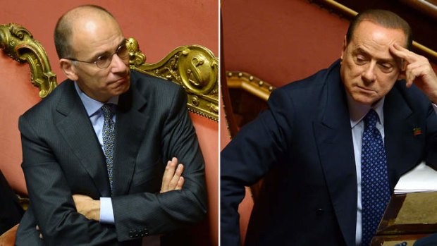 Confidence trick: Italian Prime Minister Enrico Letta will hold power after Silvio Berlusconi's backdown on a no-confidence vote.