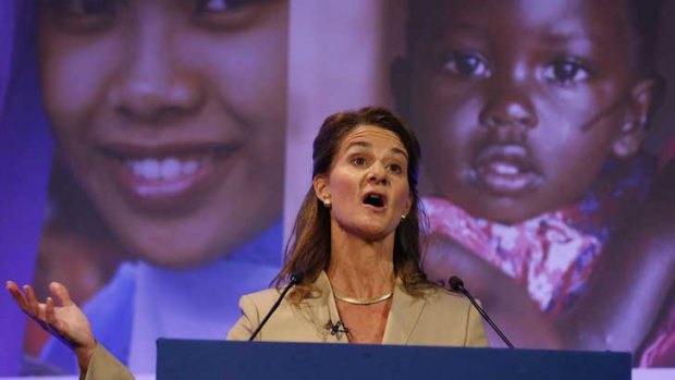 Melinda Gates makes her $550 million pledge to London's Family Planning Summit.