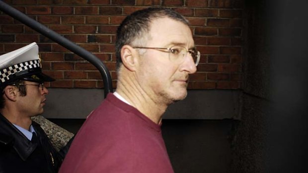 Graham Potter in custody in Tasmania in 2008.