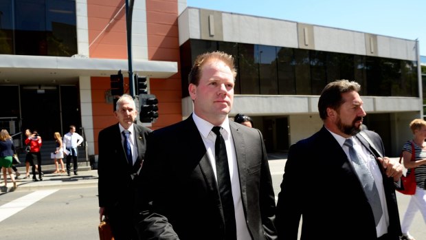  Nick Stevens leaves Ringwood's Magistrate's Court last year.