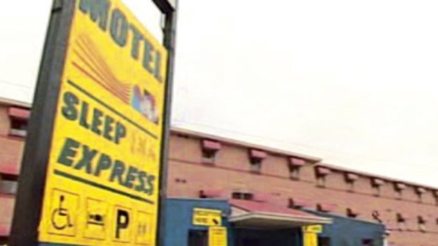 Terrorised . . . the Sleep Express Motel in Chullora, where police say the alleged victim was held captive and drugged.