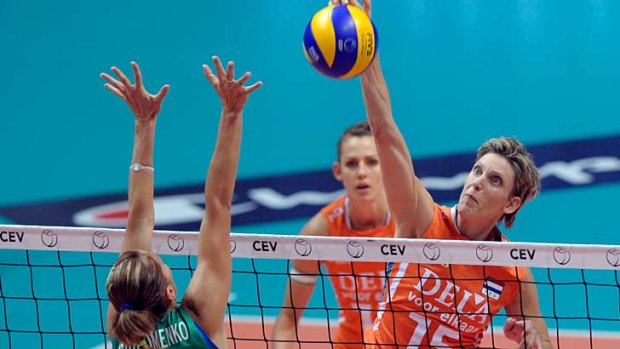 Netherlands international: Ingrid Visser, pictured playing in the 2011 European Championships.