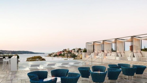 Lap of luxury: The rooftop of the Intercontinental Double Bay, which was previously the Ritz Carlton but has been upgraded to a five-star hotel.